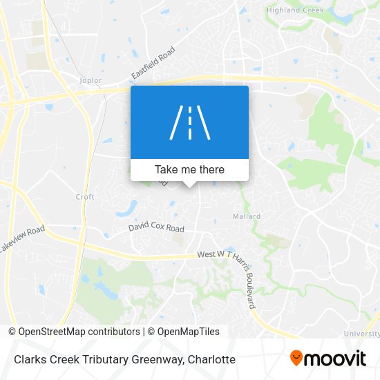 Clarks Creek Tributary Greenway map