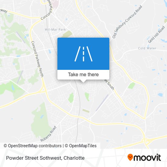 Powder Street Sothwest map