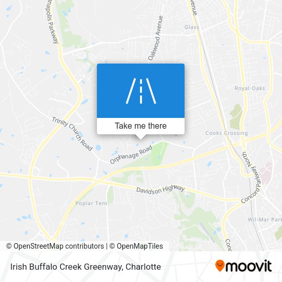 Irish Buffalo Creek Greenway map