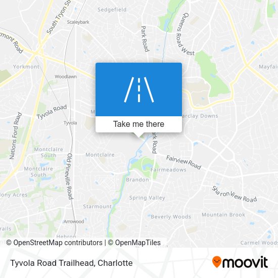 Tyvola Road Trailhead map