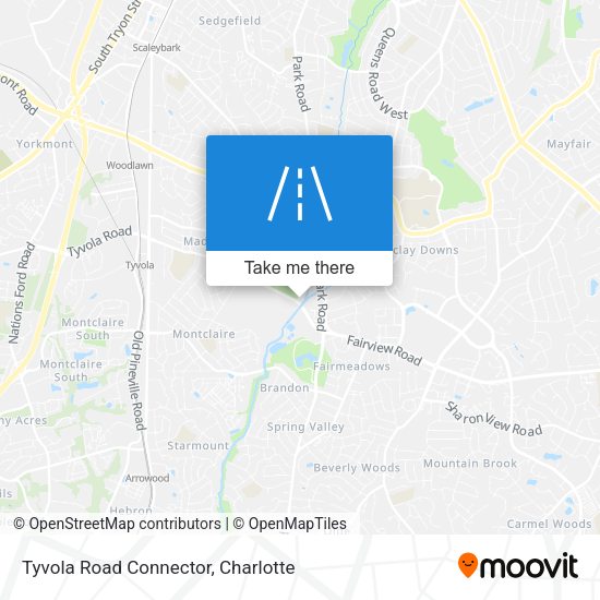 Tyvola Road Connector map
