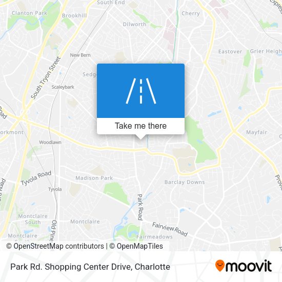 Mapa de Park Rd. Shopping Center Drive