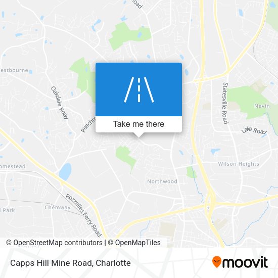 Capps Hill Mine Road map