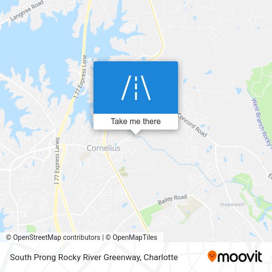 Mapa de South Prong Rocky River Greenway