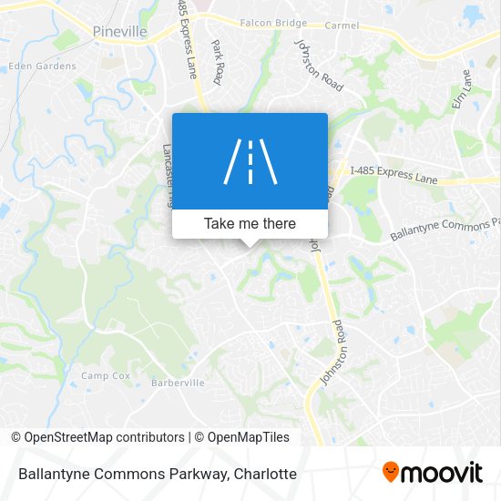 Mapa de Ballantyne Commons Parkway