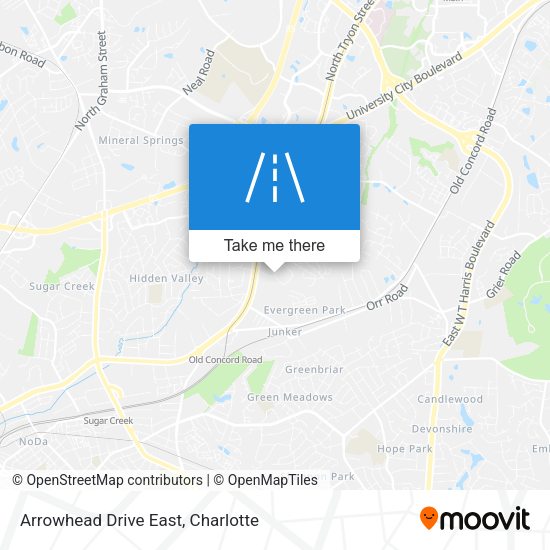 Arrowhead Drive East map
