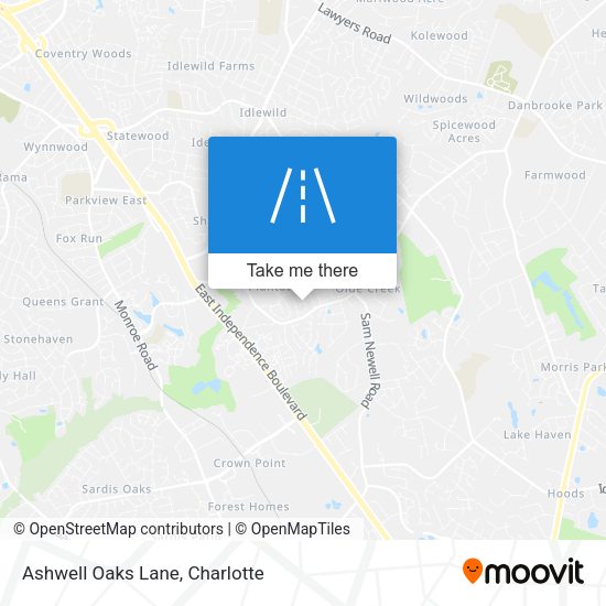 Ashwell Oaks Lane map