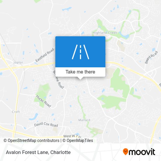 Avalon Forest Lane map