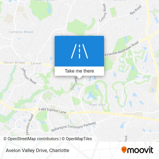 Avelon Valley Drive map