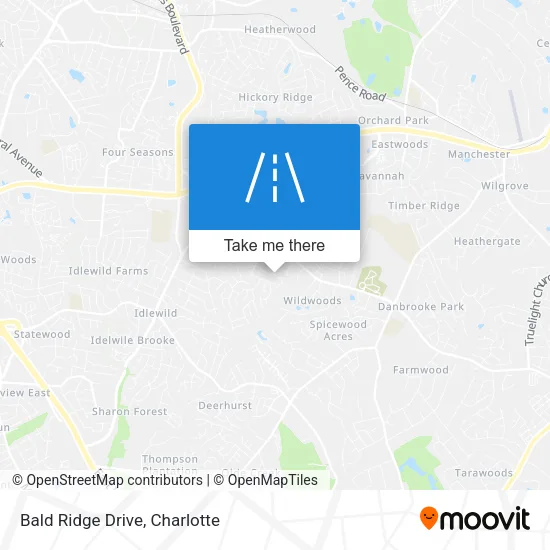 Mapa de Bald Ridge Drive