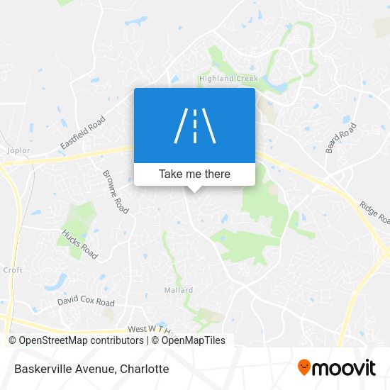 Baskerville Avenue map