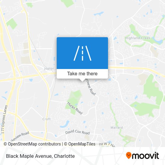 Black Maple Avenue map
