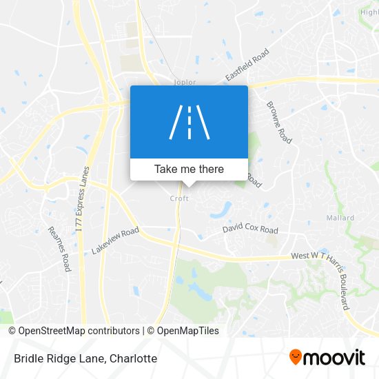 Bridle Ridge Lane map