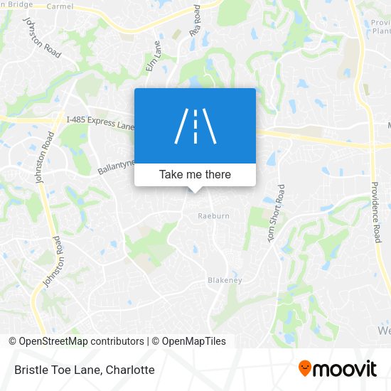 Bristle Toe Lane map
