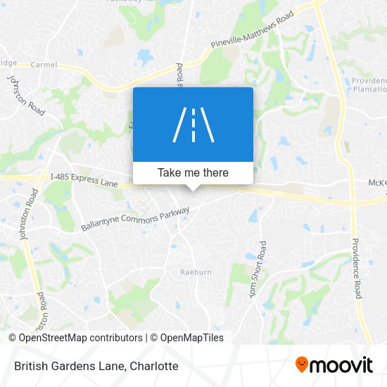 Mapa de British Gardens Lane