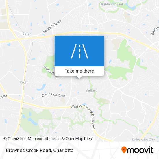 Brownes Creek Road map