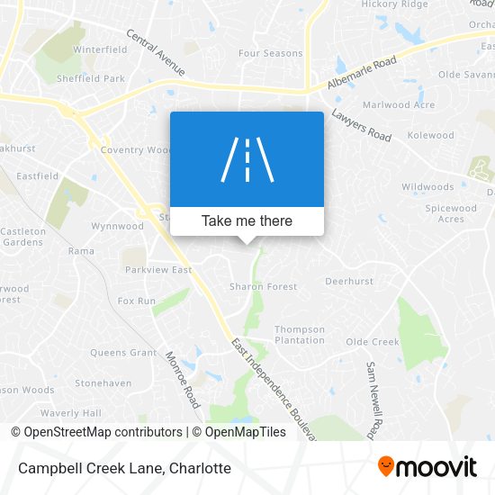 Campbell Creek Lane map