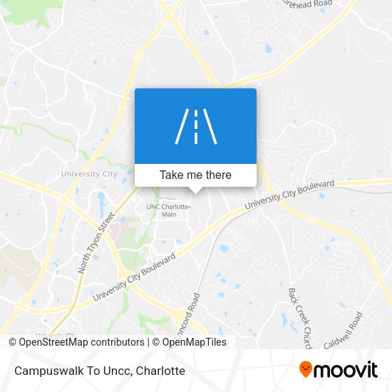 Mapa de Campuswalk To Uncc