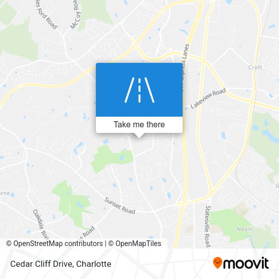 Cedar Cliff Drive map
