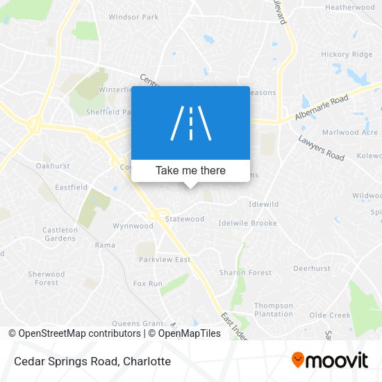 Cedar Springs Road map