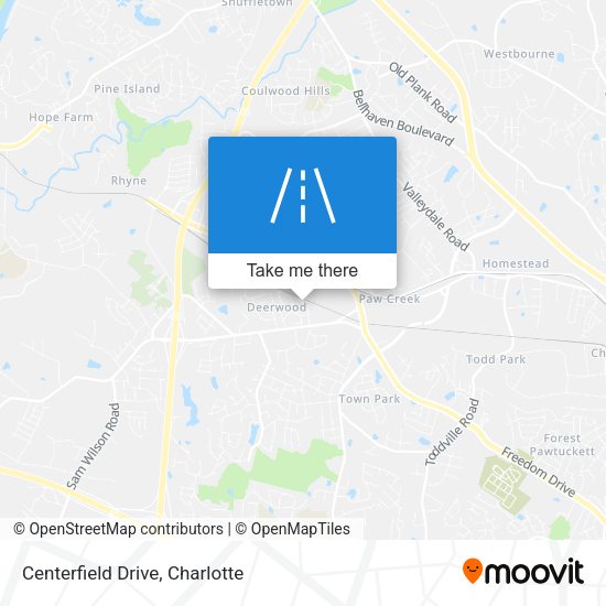 Centerfield Drive map