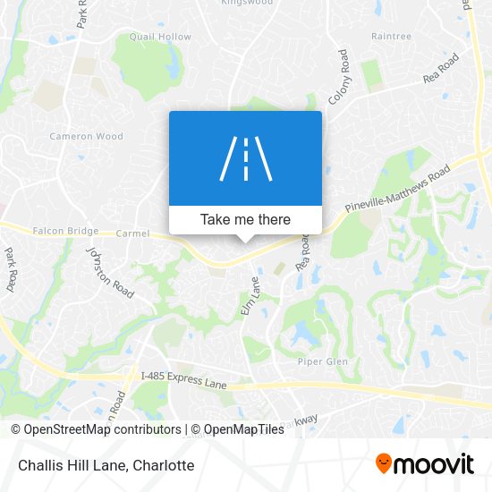 Challis Hill Lane map