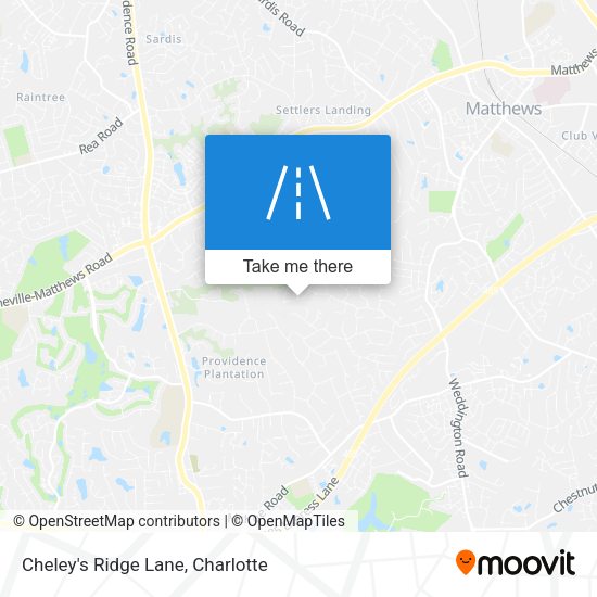Cheley's Ridge Lane map