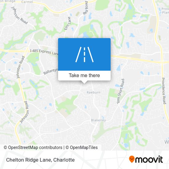 Chelton Ridge Lane map