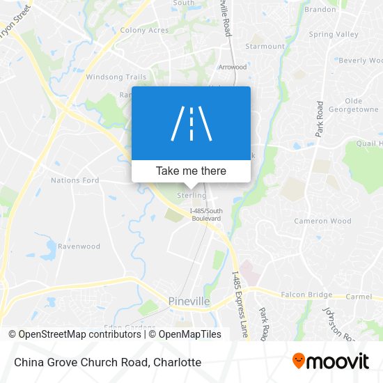 China Grove Church Road map