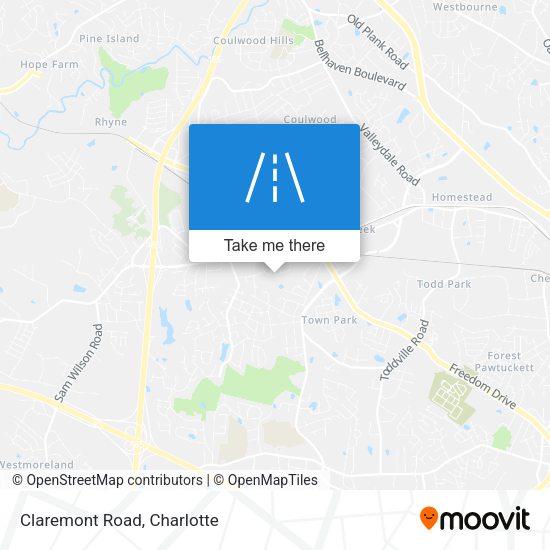 Claremont Road map