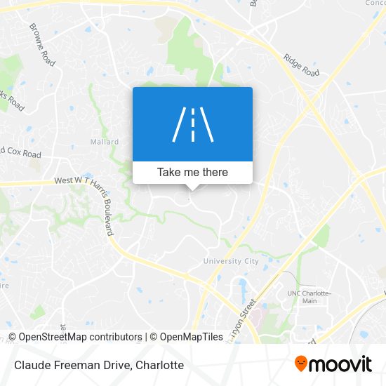 Mapa de Claude Freeman Drive