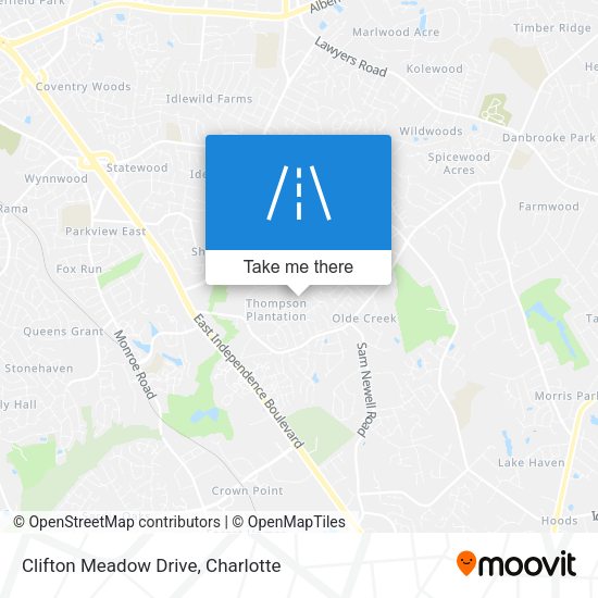 Clifton Meadow Drive map