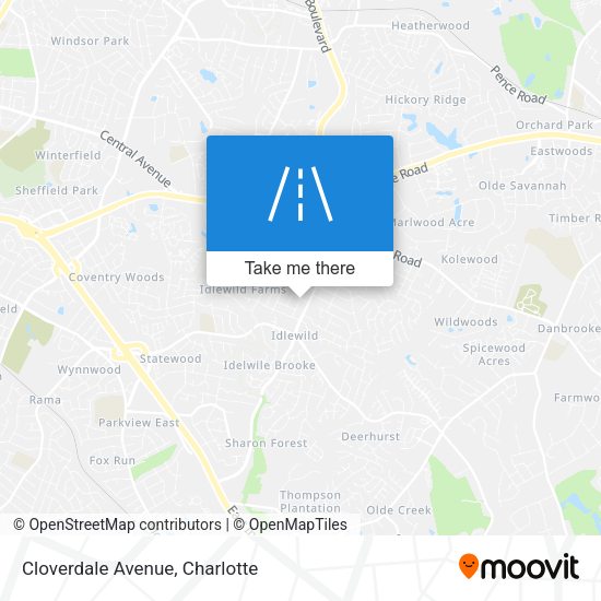 Mapa de Cloverdale Avenue