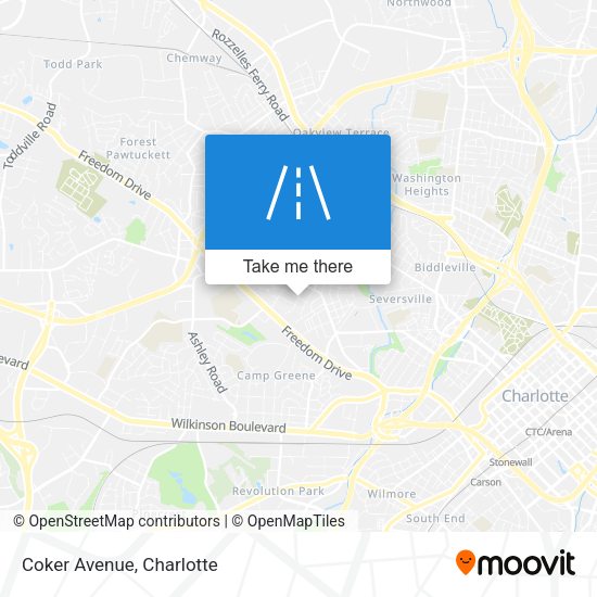 Mapa de Coker Avenue