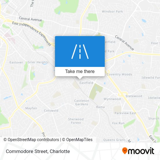 Mapa de Commodore Street