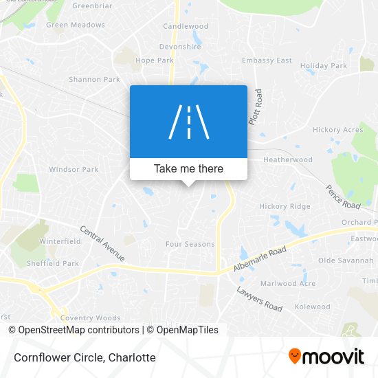 Mapa de Cornflower Circle