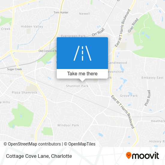 Cottage Cove Lane map