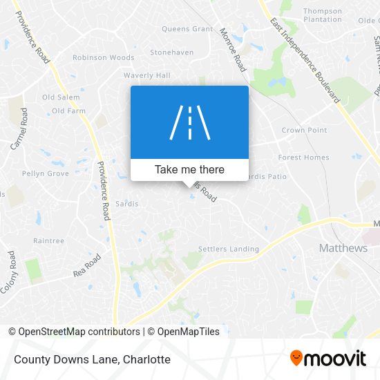 County Downs Lane map