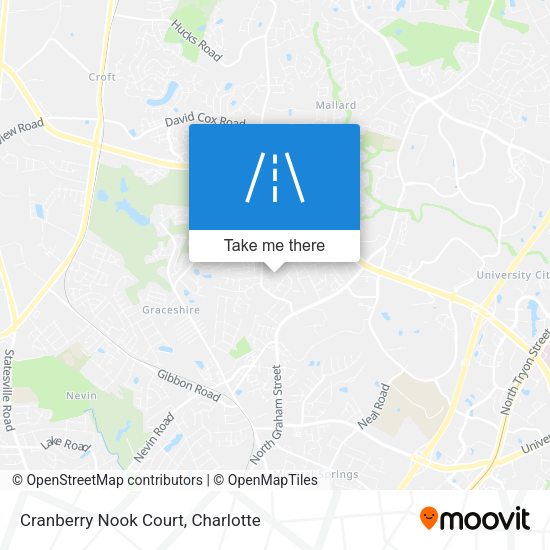 Mapa de Cranberry Nook Court