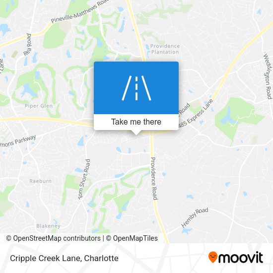 Cripple Creek Lane map