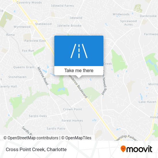 Cross Point Creek map