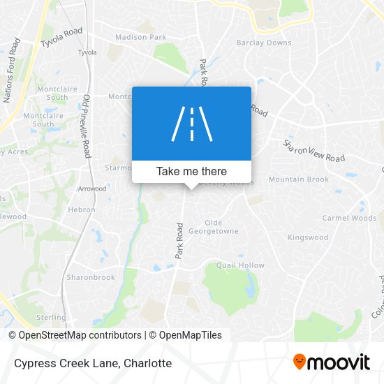 Cypress Creek Lane map