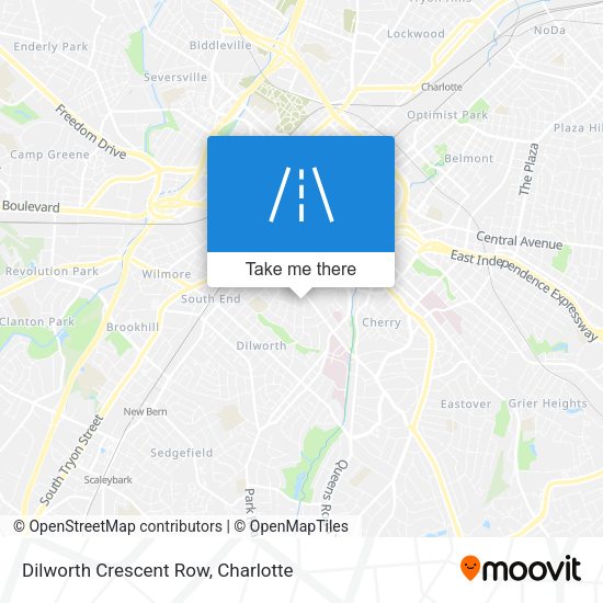 Dilworth Crescent Row map