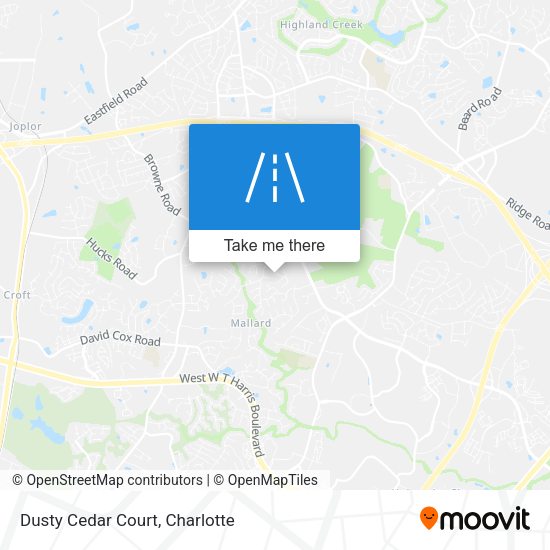 Dusty Cedar Court map
