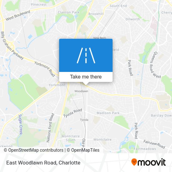 East Woodlawn Road map