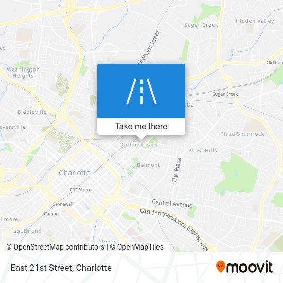 Mapa de East 21st Street