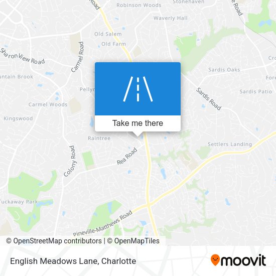 English Meadows Lane map