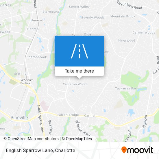 English Sparrow Lane map