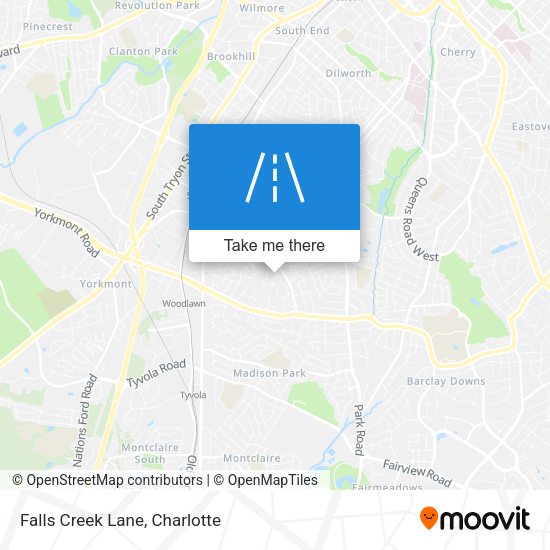 Falls Creek Lane map