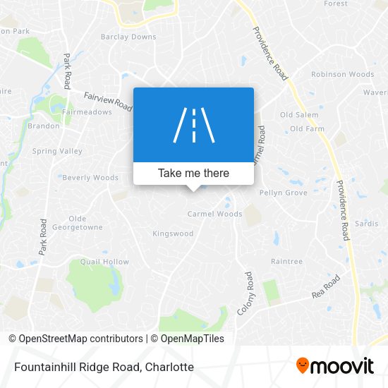 Mapa de Fountainhill Ridge Road